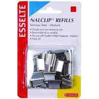 NalClip Refill Esselte 45200 Pack 50 Stainless Steel Medium