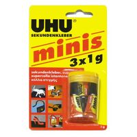 Adhesive UHU Super Glue Mini 1g Pack of 3