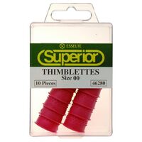 Thimblett Rubber Esselte Superior Size 00 Hangsell 46280 Box 10 Dark Pink 