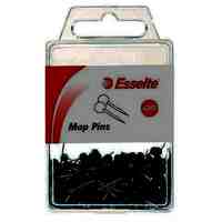 Map Pins Esselte 46710 Black Pack 200 