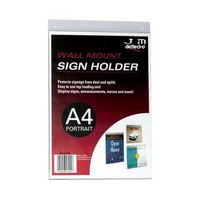 Deflecto A4 Portrait Wall Sign Holder 47001