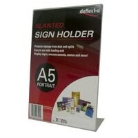 Deflecto A5 Portrait Slanted Sign Holder 47501