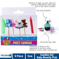 Candles Premier Party 477115 Baby Novelty Picks Hangsell pack of 8 