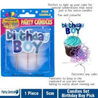 Candles Premier Party 477119 Birthday Boy Pick Blue Hangsell card of 1 