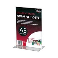 Deflecto A5 Portrait Stand Up Sign Holder 47901