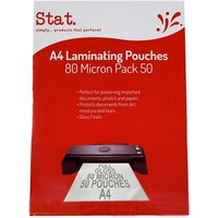 LAMINATING POUCH STAT A4 80 MICRON PK50