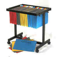 Suspension File Trolley Crystalfile Black Adjustable 48500