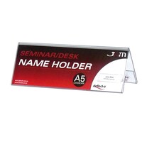 Deflecto Conference Card Holder A5 Landscape Folded 48701