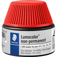 Refill Pot Staedtler Non Permanent Lumocolor 15ml 487 15 2 Red