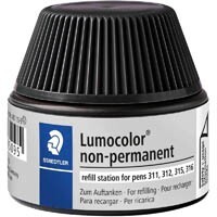 Refill Pot Steadtler Non Permanent Lumocolor 15ml 487 15 9 Black