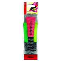 Highlighter Stabilo Tube Design 2mm/5mm Hangsell Mesh Bag 3 Assorted Neon Yellow/Green/Pink 