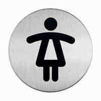 Toilet Signage Durable Pictogram 83mm Womens WC