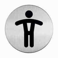 Toilet Signage Durable Pictogram 83mm Mens WC