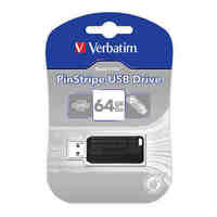 Flash Drive USB 64GB Verbatim Pinstripe Store N Go 49065