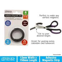 Magnetic Strip Ahesive Black 12mm x 75cm OFFICE SUPPLIES Central
