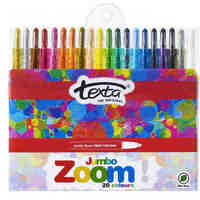 Crayon Texta Zoom Twist Jumbo Pack 20