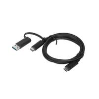 LENOVO HYBRID USB-C CABLE WITH USB-A ADAPTER (1M)