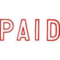 Stamp XStamper Pre Inked 1005 PAID Red Outline Text 