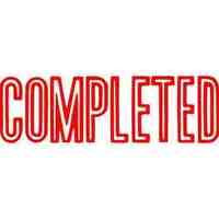 Stamp XStamper Self Inking 1026 COMPLETED Outline Red 