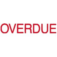 Stamp XStamper Self Inking 1171 Overdue Red