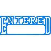 Stamp XStamper Self Inking 1205 ENTERED with date space Blue 
