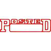 Stamp XStamper Self Inking 1211 POSTED Red with space for date / other 