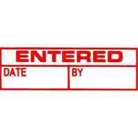 Stamp XStamper Self Inking 1534 ENTERED Date / By Red Ink 