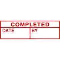 Stamp XStamper Self Inking 1542 Red COMPLETED with Date and By 
