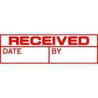 Stamp XStamper Self Inking 1680 RECEIVED Date / By Red Ink 
