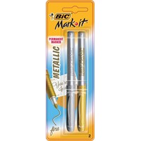 Marker Bic Mark It Permanent Fine 5019 Gold Silver Card 2