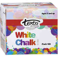 Chalk Texta White Pack 100