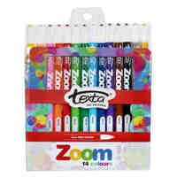 Crayon Texta Zoom Pack 12 Bonus Gold And Silver 