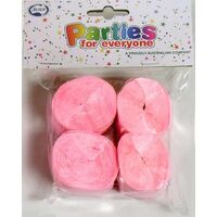 Crepe Streamers P4 Pink 6 Packs Each 4