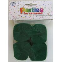 Crepe Streamers P4 National Green 510044 6 Packs Each 4 