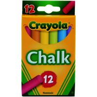 Chalk Crayola Coloured 51816 Box 12 Packs