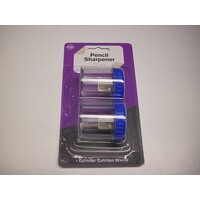 Pencil Sharpener Cylinder 1 Hole Plastic Dats 51818 pack 2