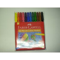 Marker Colouring Faber Castell 5188PSN Playsafe Washable Broad Tip Wallet 12 Assorted 