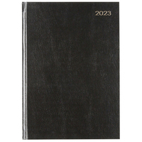Diary Cumberland Casebound A5 Day To A Page 51ECBK Black Y2023