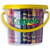 Crayons Crayola 522048 Deskpack 48 in Clear Bucket with Yellow Handle Assorted Colours 