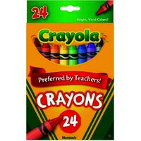 Crayon Crayola Regular NonToxic Hangsell Pack of 24 Assorted Colours 
