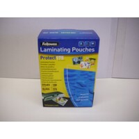 Laminating Pouch 59 x 83mm Fellowes 175 Micron Gloss 53077 Pack 100