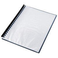 DISPLAY BOOK GNS A4 REFILLABLE INSERT CLEAR FRONT BLACK 20P