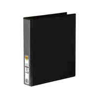 Binder Clearview Insertable A4 2 Ring D 38mm Marbig 5412002B Black