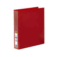 Binder Clearview Insertable A4 3 Ring D 38mm Marbig 5413003B Red