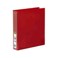 Binder Clearview Insertable A4 4 Ring D 38mm Marbig 5414003B Red