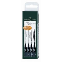 Pen Faber Pitt Artist Black Set of 4