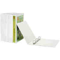 Binder Clearview Insertable A4 3 Ring D 65mm Marbig 5436508 White