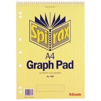 Spirax 582 A4 Graph Book 2mm 30 Leaf Pack 10