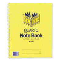 Spirax 593 Notebook 8mm Quarto Side Opening Pack 10 