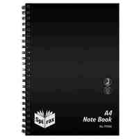 Spirax P595A Notebook A4 120 Leaf Polyprop Black Pack 5 